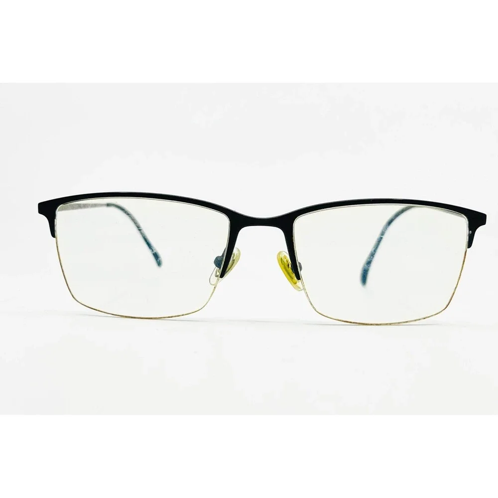 Modo Eyeglasses Mens Black Titanium Half Rim Rectangular Frame 4259 57-19-148